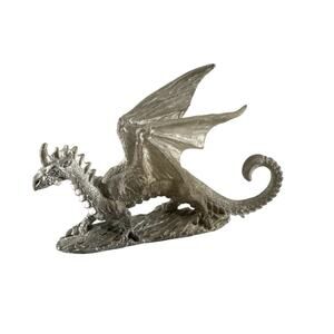 Vintage Grenadier Pewter Horned Dragon Figurine 1986 M97 Fantasy Lords D&D